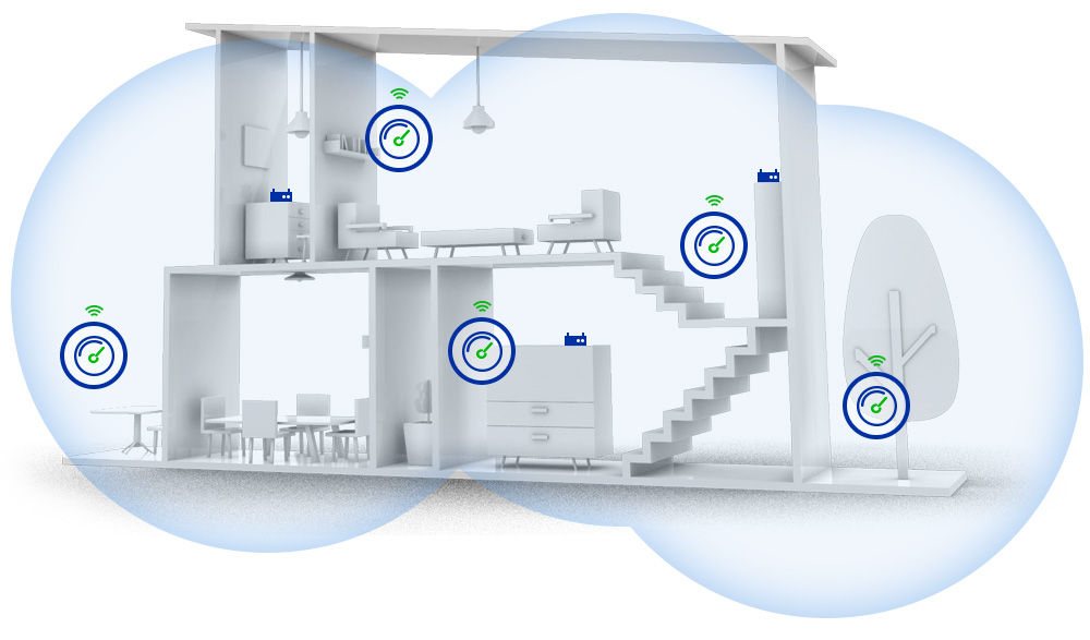 wifi filled house cross section